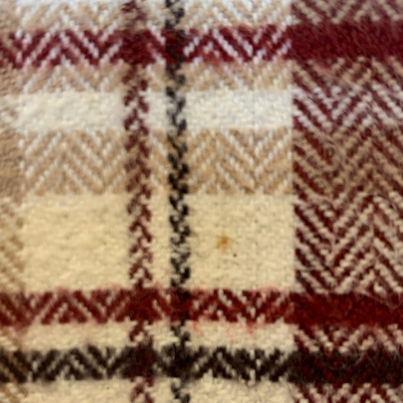 Northern Reflections Burgundy and Cream Zip Plaid Shacket Women’s Size Large - Picture 7 of 10